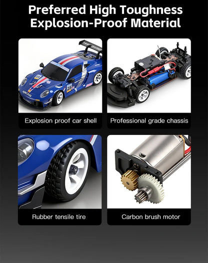 WLtoys 284019-A 284191 1:28 2.4G RC Car With LED Lights 4WD Gyro 30KM/H Remote Control Car Off-Road Drift Vehicle Toys For Kid
