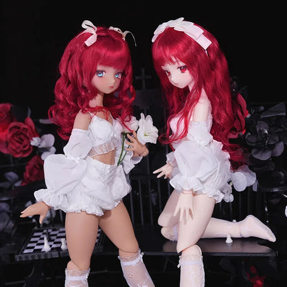 Original 1/4 Imomodoll Doll 2.0 Version White/Tan Skin Soft Rubber Original MJD BJD Body Head Girl Toys Birthday Gift,No Clothes