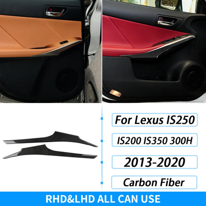 For Lexus IS250 IS350 300H 2013-2019 Carbon Fiber Gear Shift Air Outlet CD AC Window Lift Set Car Interior Accessories Sticker