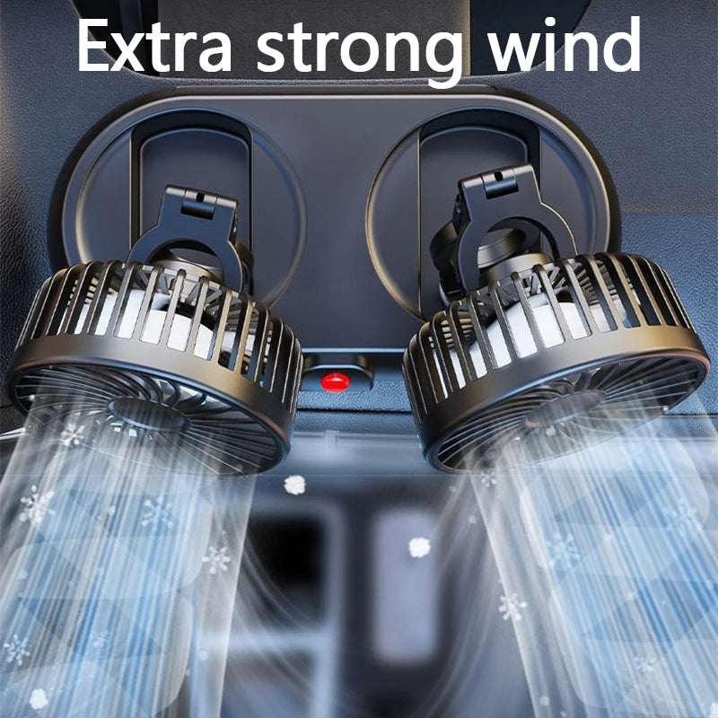 3-Head 5V USB Car Fan with 3 Adjustable Speeds Cooling Auto Cooler Air Ventilation System with Wind Regulation Car Accessories