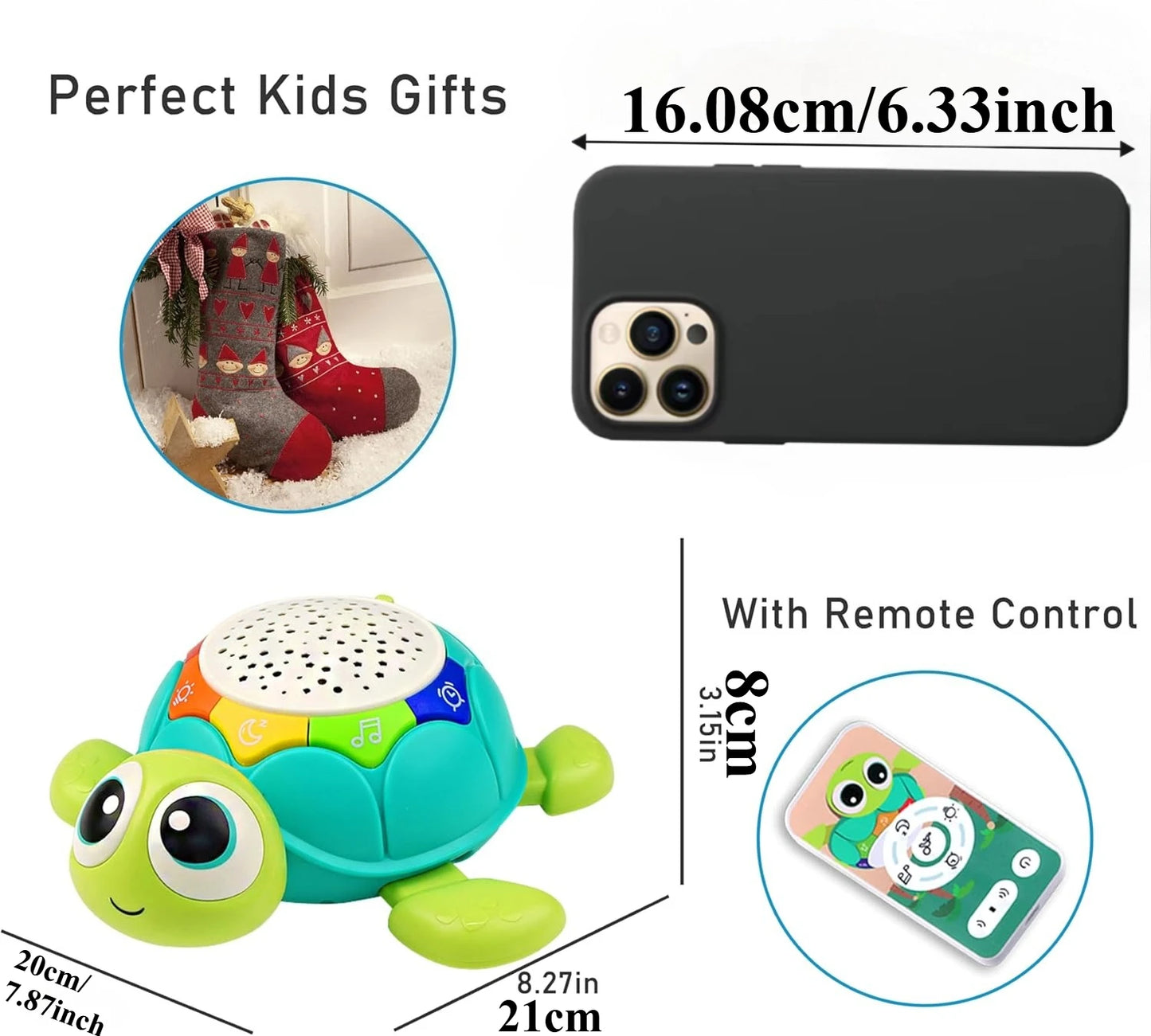 Musical Turtle Baby Toys Infant Light-up Projector Musical Tummy Time Toy Baby Crawling Toys Birthday Christmas Gift for Kids