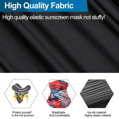Cycling Face Mask Absorb Sweat Breathable Fishing Training Sport UV Face Scarf Neck Gaiter Summer Bicycle Face Bandana Head Band