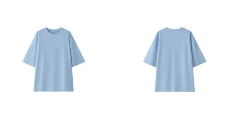 HanOrange 2026 Summer Minimalist Silhouette Short Sleeve Cotton T-shirt Women Loose Relaxed Casual Top Tees White/Yellow/Blue
