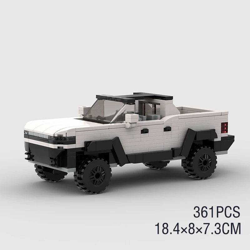 MOC Speed Sports Super Race Car Model Building Blocks Pickup Police Bricks City Racing Vehicle SUV Technical Rally Sport Toy