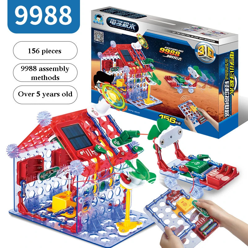 Educational Electronic Building Blocks for Kids - New Circuit Scientific Experiment Assembled Toys for Children's Exploration 8+