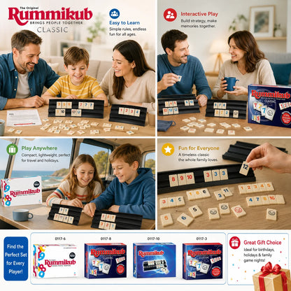 Number Tile Board Game, Classic Strategy Matching Game with Racks and Tiles for Family Game Night, English Version