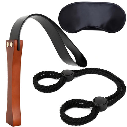 Bondage Women Bdsm Set Cotton Rope Handcuffs Erotic Restraints Rope Double-Layer Hand Clapper Blindfold Sex Toys For Couples Kit