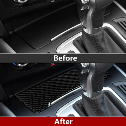 Car Center Console Gear Shift Panel Set, For Audi A4 S4 RS4 A5 S5 RS5 (2007-2016) Carbon Fiber Interior Sticker Trim Accessories