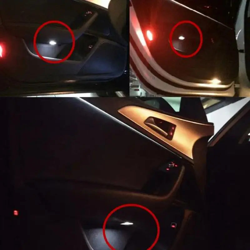 LED door trim Ambient atmosphere storage box light inner door debris box lighting lamp+wiring harness For Audi A4 S4 A5 A6 A7 A8