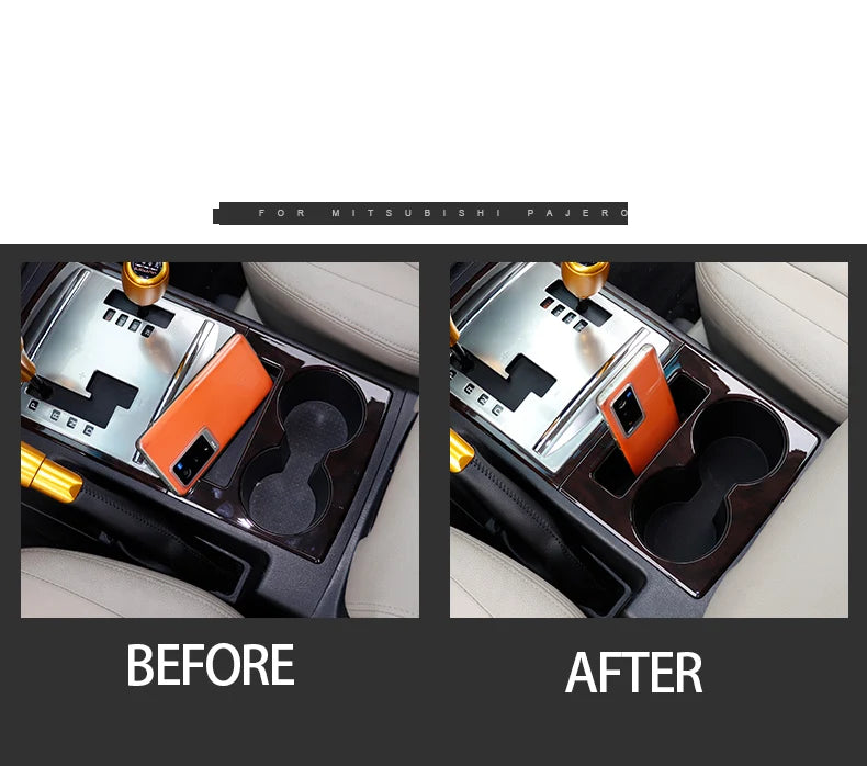 V97 V93 V87 For Mitsubishi Pajero Central Control Cup Holder Shogun Drinks Holders Deepened Montero Interior Accessories
