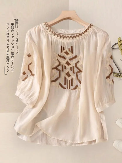 Fashionable Retro Linen Top And Pants Set for Women High End Cotton Linen Ensemble Summer 2026 Elegant Two Piece Suit