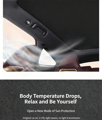 Car Sunroof Insulation Roof Visor For Volkswagen VW Tiguan 5N 2010~2017 16 Anti-UV Electrostatic Adsorption Sky Curtain Sunshade
