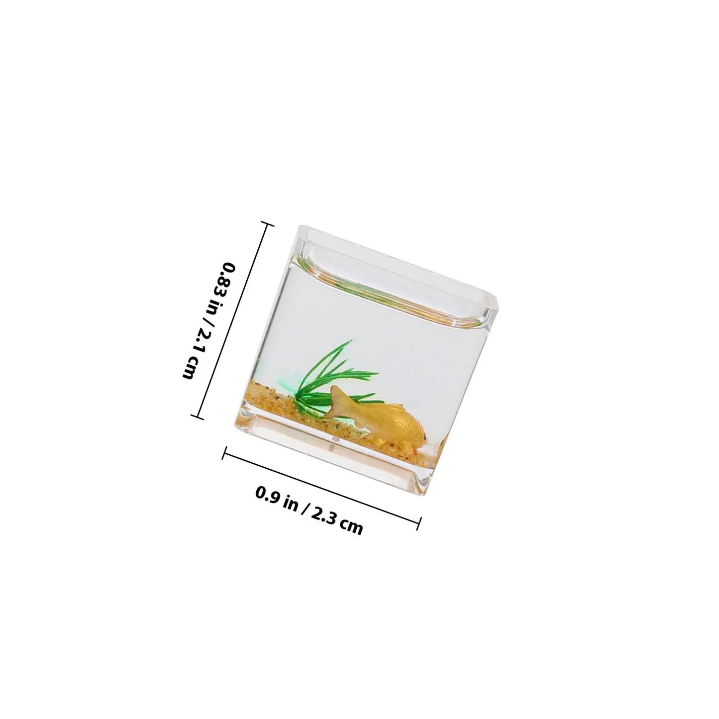 4Pcs Chic Miniature Fish Bowl Set Vivid Realistic Design for 1:12 Tiny House DIY Kitchen Table Centerpiece Mini Home Decor