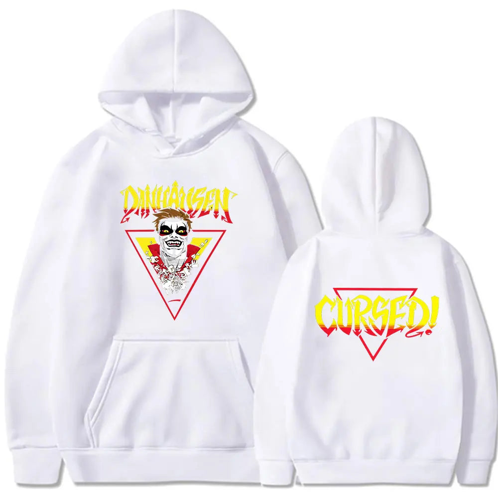 Danhausen Cursed Merch Hoodies Men's Women Clothing Fashion Hip Hop Hooded Sweatshirt Vintage Long Sleeves Pullovers Streetwear