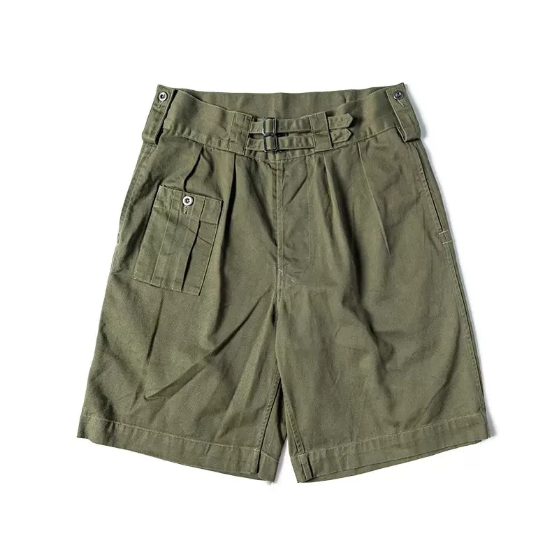 Non Stock 1941 Pattern Army Khaki Drill Combat KD Shorts Gurkha Pleated Bermuda Short
