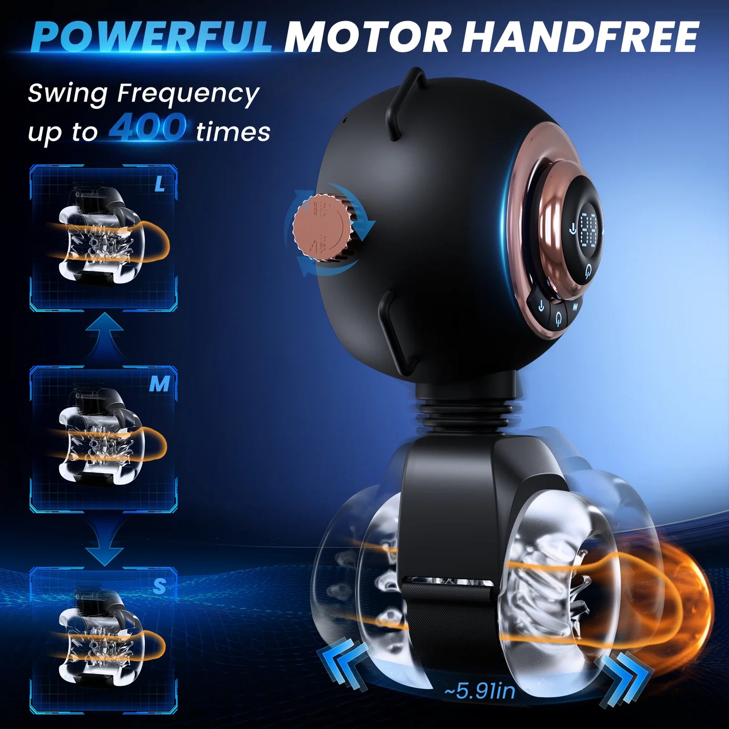 Wearable Automatic Male Masturbator with Removable Belts LCD Adjustable Males Adults Sex Toys Penis Masturbation Stroker for Men