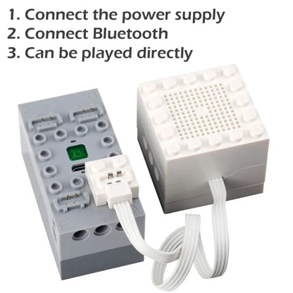 Building Block Bluetooth Speaker Technical Parts compatible with legoeds Hi-tech technical MOC Power Functions trains DIY Toys