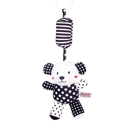 Newborn Sensory Toys For Babies Educational Baby Book Crib Toys Black White Baby Toys Animal Cloth Book Baby Toys 0 12 Months