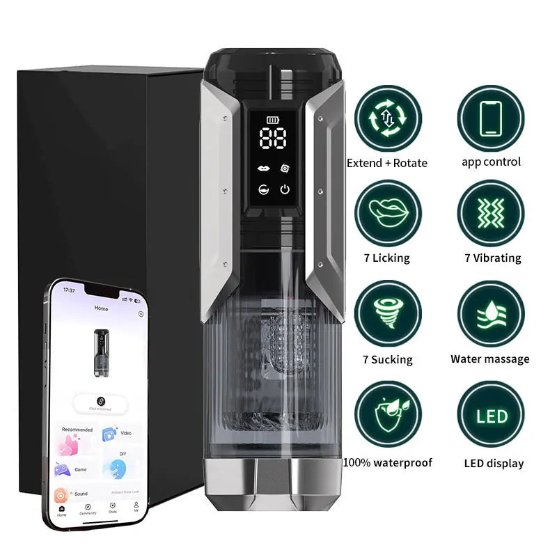 Telescopic Rotation Masturbator Cup Sucking Penis Pump Pocket Pussy Blowjob Sex Toys Stroker Piston Automatic Mastubator for Men