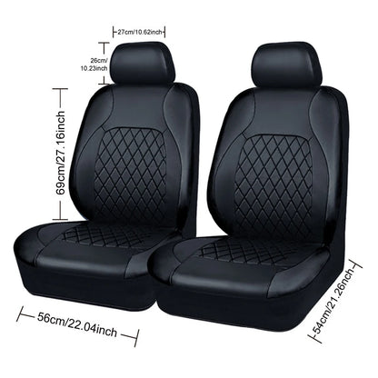 All Season Quited PU Leather Car Seat Cover Full Surrounded Seat Protector Waterproof Universal Fit Sedan Suv Pick-up Truck Seat