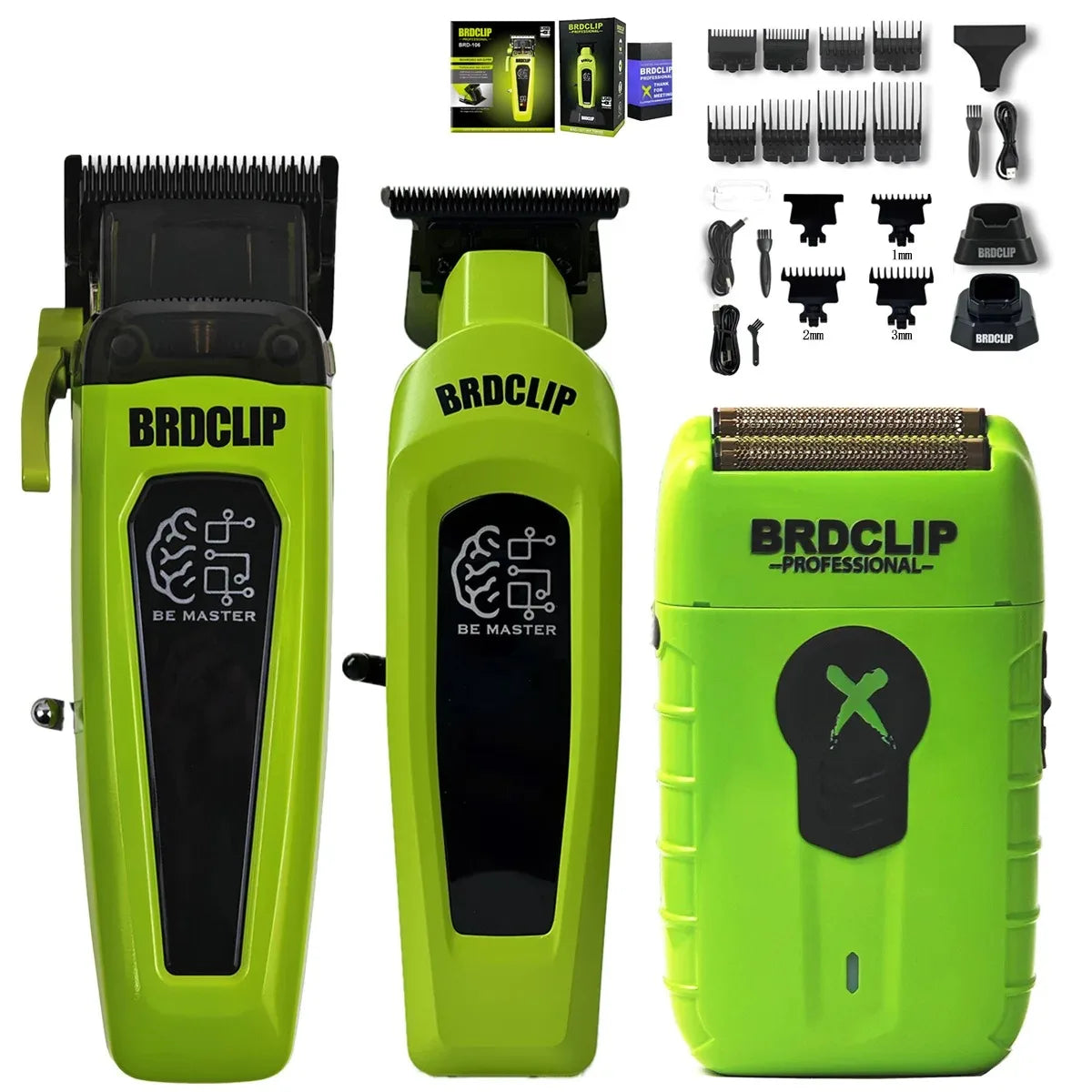 BRD106 078 Hair Clipper 7500RPM 7200RPM Hair Salon Trimmer DLC Blade with Charging Base Barber for Men New Professional BRDCLIP