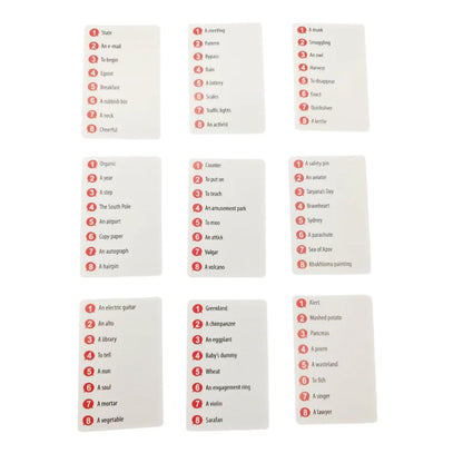 《Alias：2400 Russian-English Bilingual "Find the Difference" Party Board Game》Card Game, Board Game, Ideal for Family Gatherings, Gift