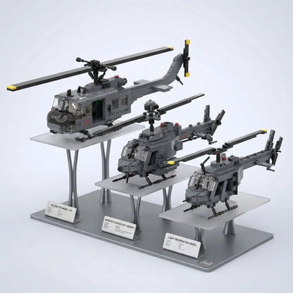 US Army UH-1D OH-58A/D Helicopter Building Blocks Vietnam War Aircraft Bricks Model Toys For Collection