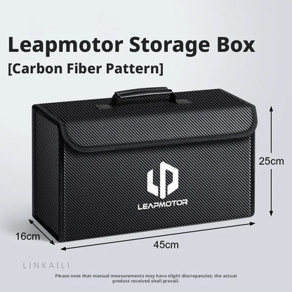 Suitable for Leapmotor C10 T03 A10 B10 C10 C01 C11 C16 D19 car carbon fiber trunk storage box large capacity foldable storage bo