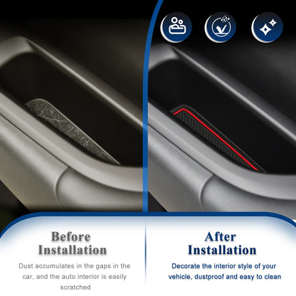 RUIYA for Hyundai Tucson NX4 Limited 2025 2026 Car Door Groove Mat Anti-slip Slot Pad Auto Hyundai Tucson 2025 Accessories