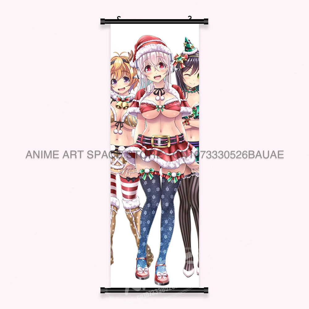 Video game Wall Artwork Canvas Scrolls Picture Anime Movie Role Poster Hanging Painting Print Home Decoration For SUPER SONICO