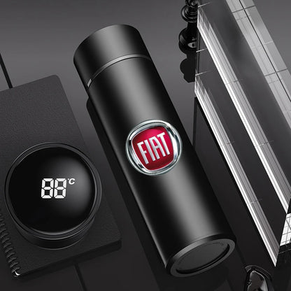 Car Smart Thermos Cup 500ml Portable Temperature Display Water Bottle For FIAT 500 500C 2012 500X 500L Fiat 695 Car Accessories