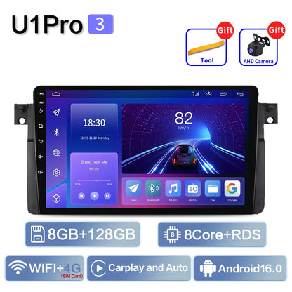 Android 16 Carplay Auto For BMW E46 M3 1998-2006 Car Radio Multimedia Video Player 2Din 4G+WIFI GPS Navigation Head Unit Stereo
