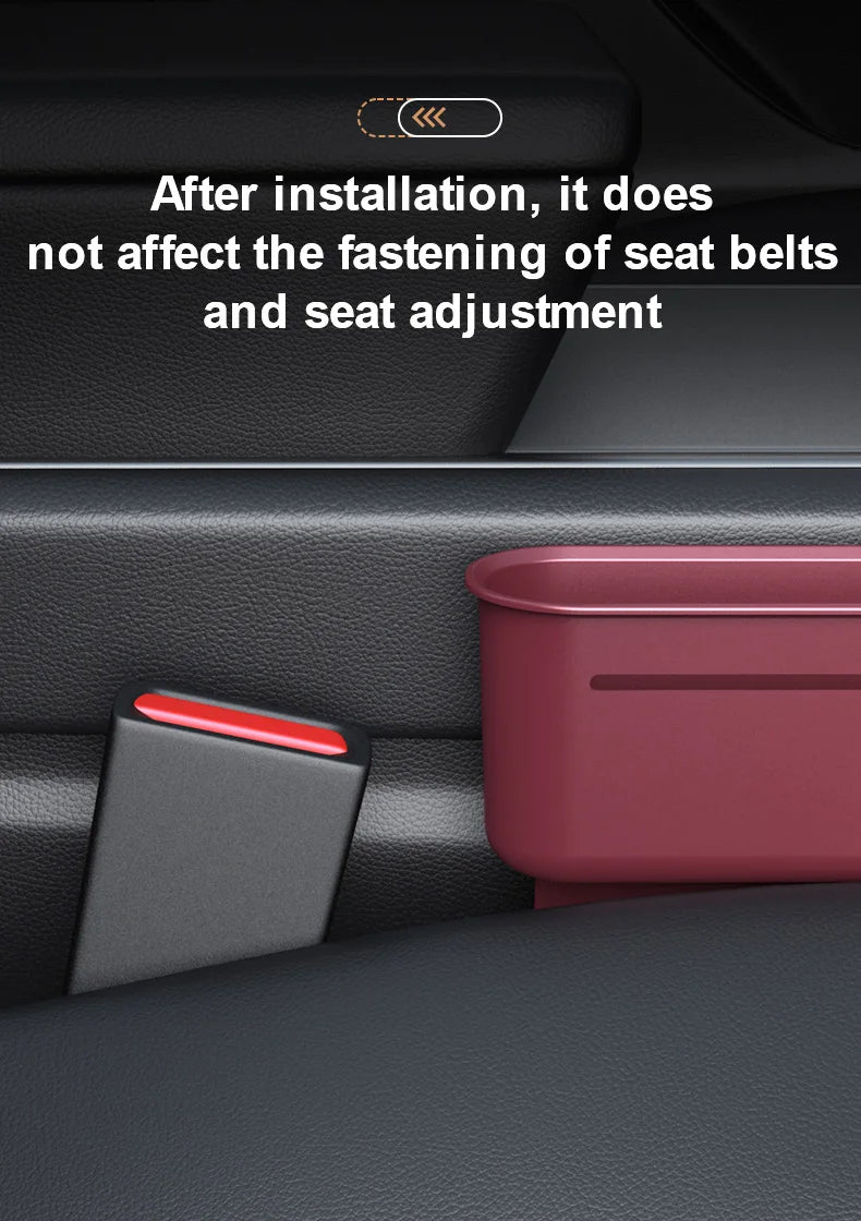 2PC Adjustment Car Seat Gap Storage Box Universal Auto Slot Organizer For Driver Pessenger Phone Key Pocket Interior Accessorie
