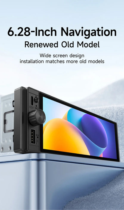 1DIN Universal MP5 6.28-Inch Car Radio IPS Wireless Carplay Android AUTO AUX USB SWC BT Touch Screen Multimedia Video Player
