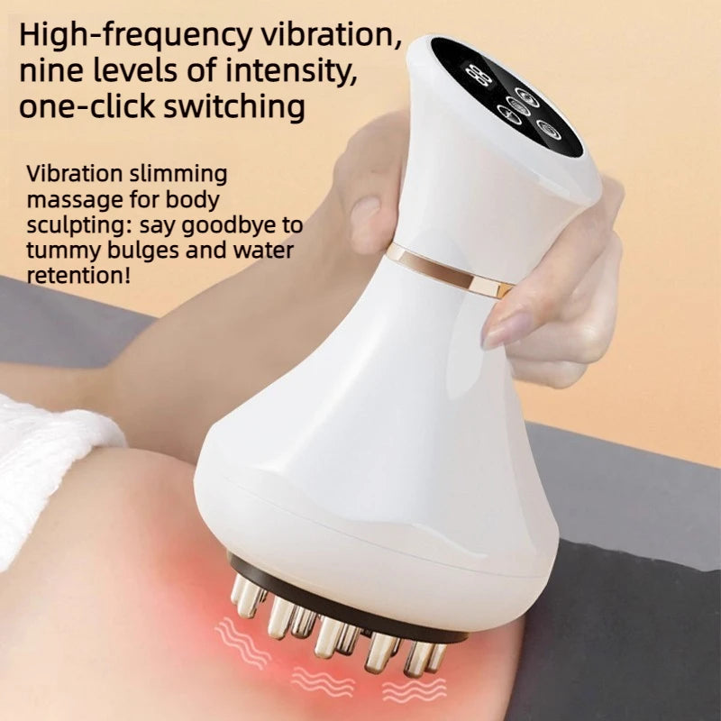 Slimming Electric Meridian Brush with Belt Channel Cervical Spine Unblocking Device, Full Body Universal Abdominal Massager