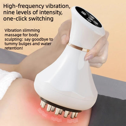 Slimming Electric Meridian Brush with Belt Channel Cervical Spine Unblocking Device, Full Body Universal Abdominal Massager