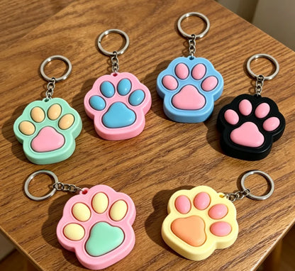 New Cat Kawaii Claw Pop It Fidget Toy Keychain Color Matching Push Bubble Anti-anxiety Squeeze Pendant Portable Mini Sensory Toy