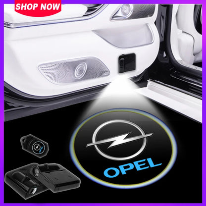 Car Door Projector LED Shadow Lights Lamp Car Accessories For Opel Astra j Insignia Astra g Corsa Zafira b Mokka Vivaro Meriva