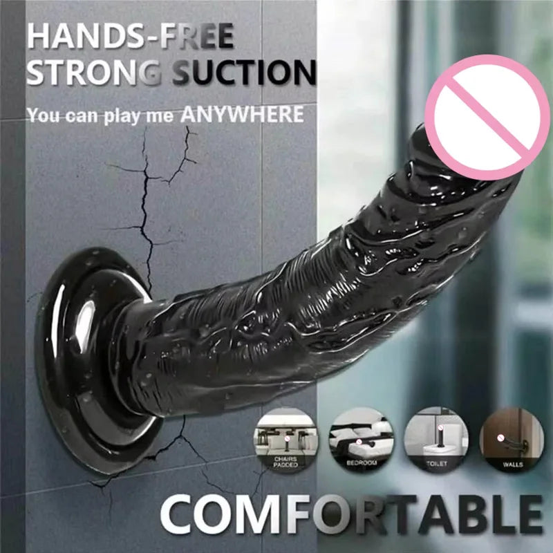 Wearable Strapon Penis for Women Black Dildo Pants Lesbian G Spot Stimulator Adult Standard Size Women Strap Sex Toys for Women