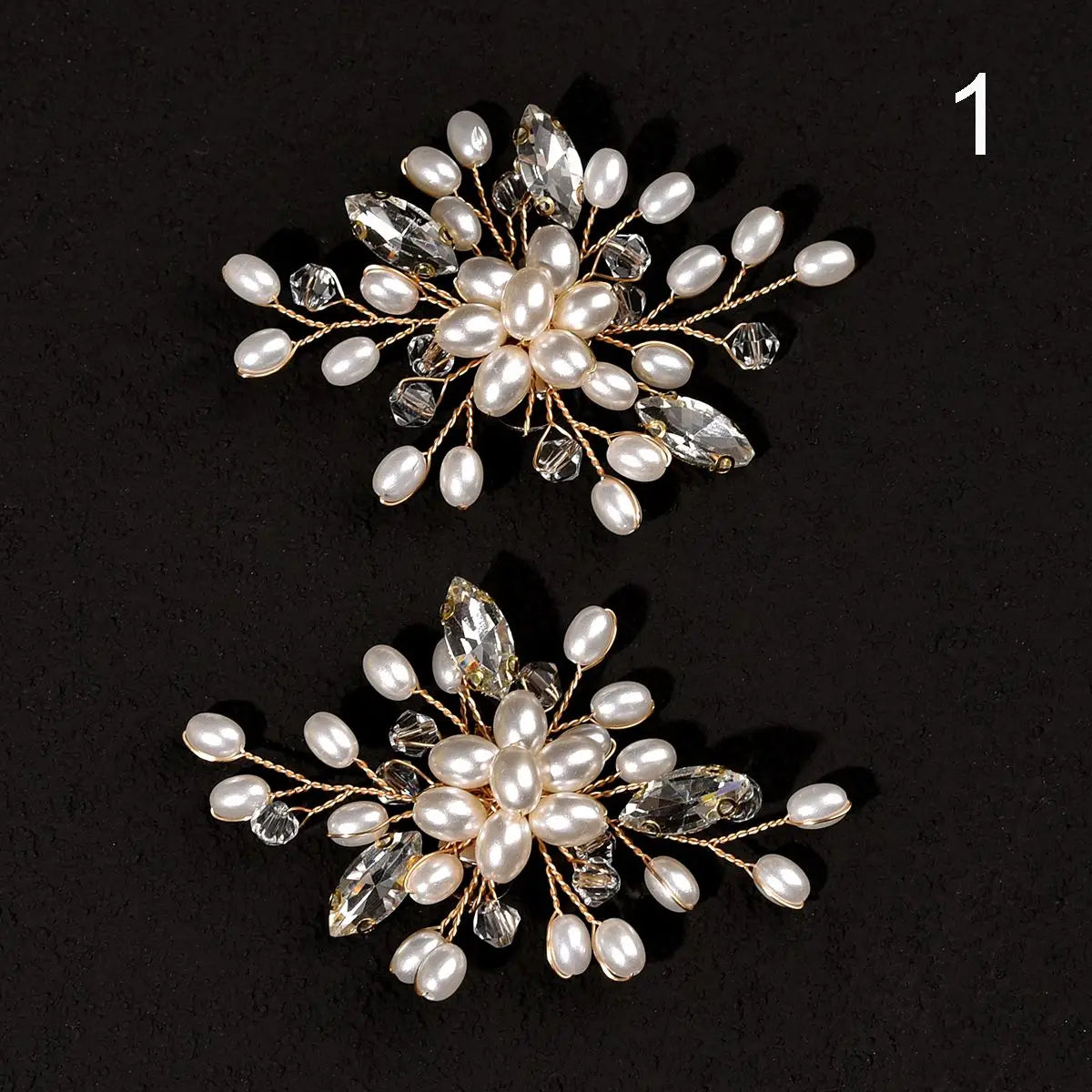 1Pair Wedding Shoes Decorations Pearl Shoes Clip High Heel Shiny Clips Charm Buckle Rhinestone Brooch Bride Pendant Accessories