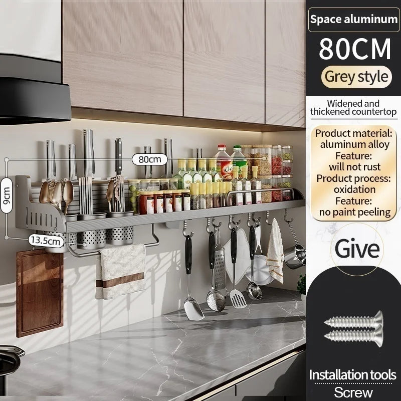 Kitchen Spice Storage Knives Holder Knife Stand Spice Rack Organizer Knives Holder Spoon and Chopsticks Rest Hanging Organizers