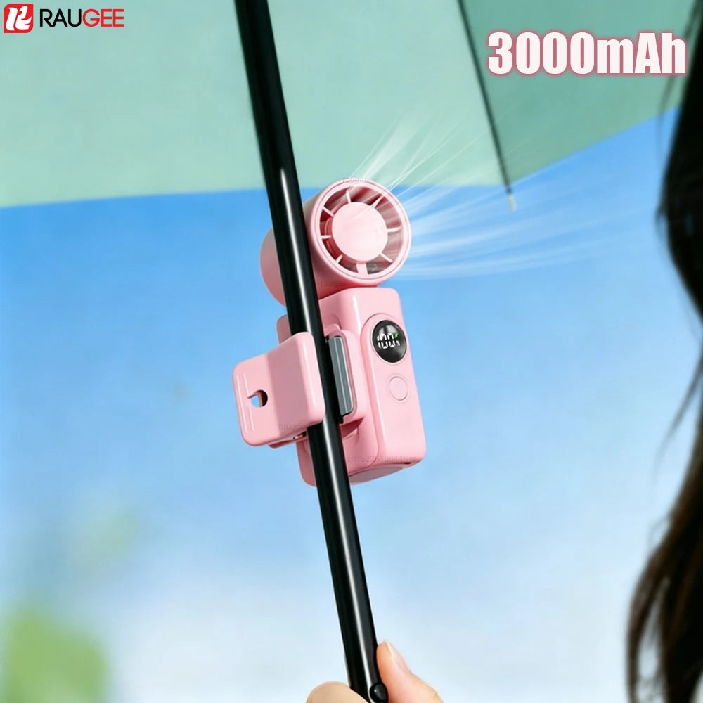 Mini Clip Fan Portable Handheld Fan USB Rechargeable Rotatable Mini Clip On Fan for Stroller Umbrella Personal Cooling Hand Fan