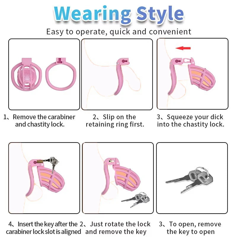 Chastity Cage Male Cock Cage Adjustable Penis Ring Slave Bondage Chastity Lock Sissy Gay Chastity Devices Sex Toys For Men Gay