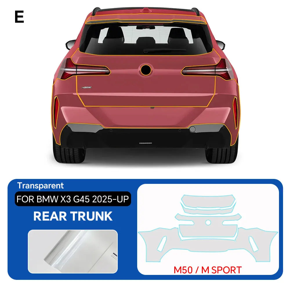 For BMW X3 G45 Sport 30 2025 Full Vehicle Clear Bra PPF Paint Protection Film 9Mil TPU Transparent Anti Scratch Car Wrap Film