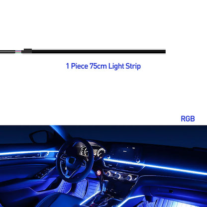 Car Ambient Light Accessories Acrylic Strips 110cm 90cm 75cm 35cm 20cm Full Colors RGB Car Interior Bluetooth App Control
