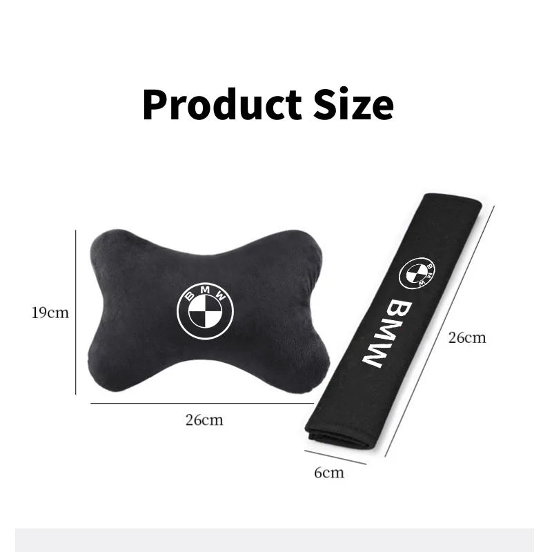 Car Headrest Seat Belt Shoulder Pads for BMW Performance F25 F26 F15 F16 E91 E92 E90 E60 E84 G22 G32 F30 F36 G30 G20 Accessories