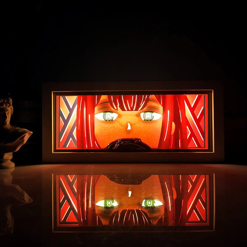 Anime Series Paper-Cut Light Room Bedroom Night Light Remote Control Colorful Light Box Atmosphere Light