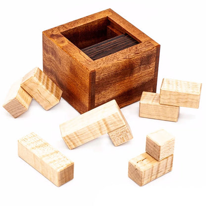 High Difficulty Impossible Wooden Puzzle Box Brain Teasers For Adults Teens IQ Test Toys Educational Mind Challenge Games