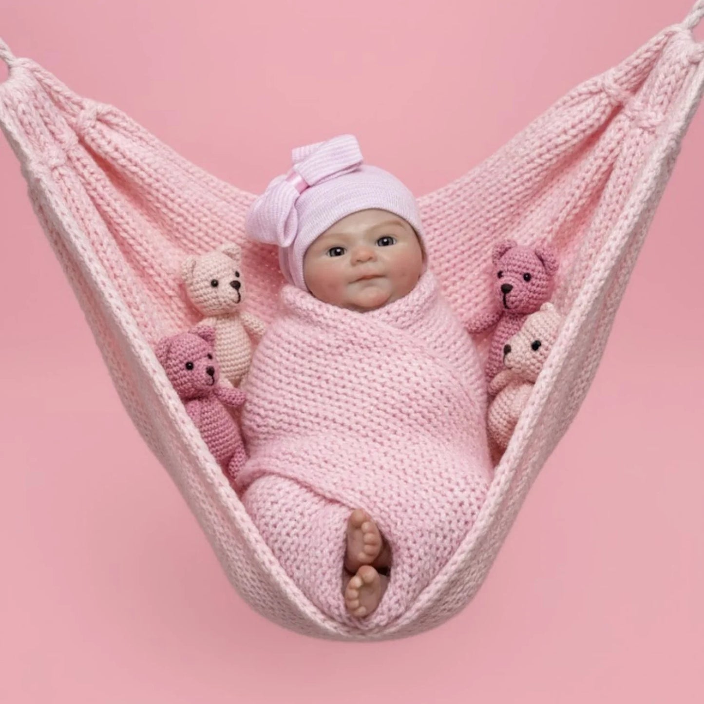 AnjoDoll 2 Sets Of Clothes 13Inch Open Mouth Silicone Reborn Doll Washable Handmade Doll Toy Ideal Gifts