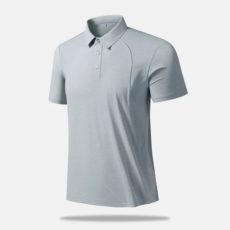 2026 Summer Golf Raglan Splice Polo Shirt Men Quick Dry Collared Sport Office Short Sleeve Tops Athletic Polo Tees for Man